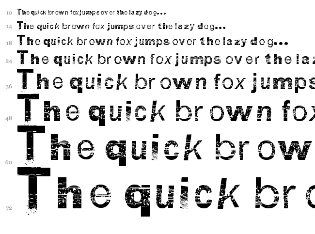 BSB DF 50 font waterfall